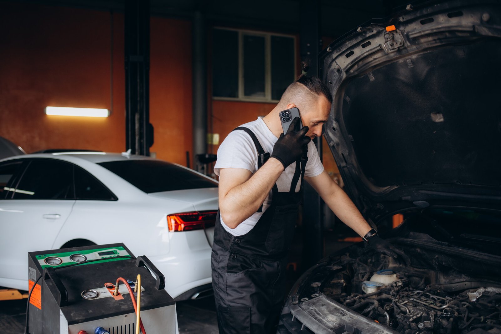 automotive technician examining car engine talking 2026 01 09 06 47 06 utc scaled